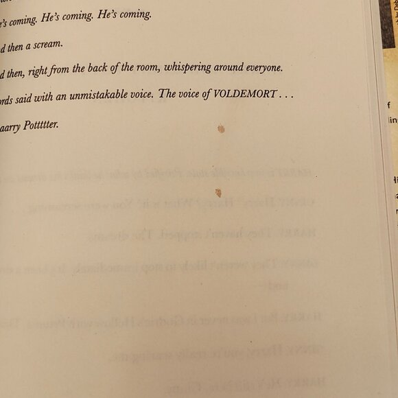 Harry Potter and the Cursed Child Parts 1 & 2, Rehearsal Script, Hardcover, Used - Picture 12 of 12